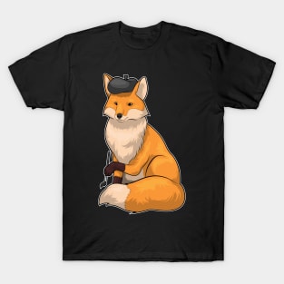Fox Painter Paint brush Painting T-Shirt